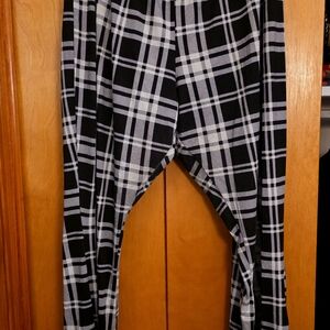 Black and White Plaid Pants